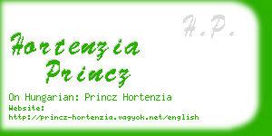 hortenzia princz business card
